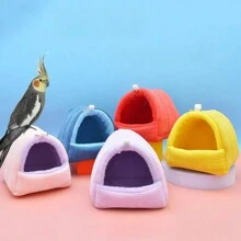 1pc Cute Plush Hanging Hammock Bird Nest, Suitable For Small Pets Like Birds, Parrots, Hamsters, Warm For Autumn/Winter, Cage Accessories