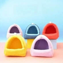 1pc Cute Plush Hanging Hammock Bird Nest, Suitable For Small Pets Like Birds, Parrots, Hamsters, Warm For Autumn/Winter, Cage Accessories