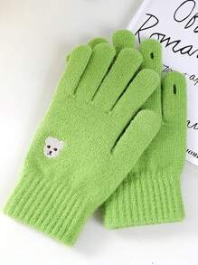 冬季保暖手套带指尖开口 - 方便日常使用，无需频繁脱下 - 彩色 - 查看 10