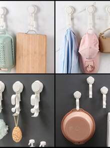 Christmas Multipurpose Hook Suction Cup For Bathroom Hanger Removable Wall Mount Self Adhesive - 彩色 - 查看 2