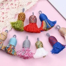 2 chiếc 13*33mm Bohemian đầy màu sắc thủ công tua rua mặt dây chuyền làm đồ trang sức vòng tay vòng cổ bông tai móc khóa tự làm vòng hoa trang trí nhà thủ công - tua - Xem 7