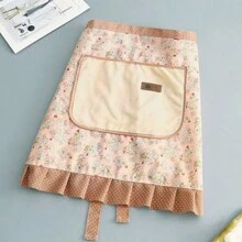 1 pieza Delantal de lona impermeable y resistente al aceite - Diseño floral, cinturón ajustable, tela transpirable, nuevo pañuelo a prueba de aceite y manchas para cocina y hogar - Multicolor - Ver 14