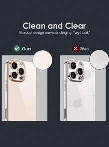 Apple Compatible With Iphone 16 Pro Max Mobile Phone Case [Non-Yellowing] Ultra-Thin Soft Mobile Phone Case [Non-Slip Grip Ultra-Thin Shockproof Mobile Phone Case IPhone15Promax 15Pro 15 15plus 14Promax 14Pro 14plus 14 13Promax 13 13Pro 12 11 XR Waterproof Anti-Fall Scratch Resistant - Transparent Pores - View 5