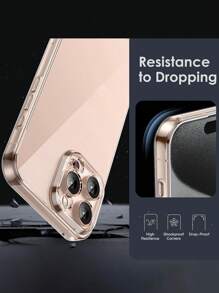 Apple Compatible With Iphone 16 Pro Max Mobile Phone Case [Non-Yellowing] Ultra-Thin Soft Mobile Phone Case [Non-Slip Grip Ultra-Thin Shockproof Mobile Phone Case IPhone15Promax 15Pro 15 15plus 14Promax 14Pro 14plus 14 13Promax 13 13Pro 12 11 XR Waterproof Anti-Fall Scratch Resistant - Transparent Pores - View 4