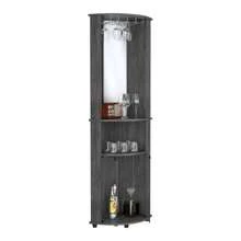 Chicago Corner Bar Cabinet, Rack, Glass Door