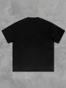 1 pieza Camiseta de moda holgada y oversize para hombre, serie religiosa de la cruz de Jesús, uso casual de todos los días, unisex, ropa urbana