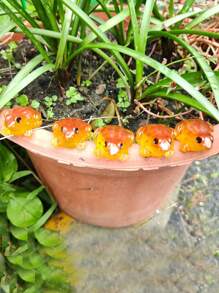 5pcs/10pcs/2pcs/Set Resin 3D Polychrome Frog Garden Decor, DIY Miniature Landscape Accessories, Desktop Decoration, Scene Decoration, Holiday Decoration,Horticultural Ornaments, Room Decoration, Home Decoration, Office Decoration, Theme Party Decoration, Flower Pot Decoration And Gifts,Aquarium Fish Tank Decoration Animals