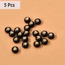 5 Peças Contas Redondas Revestidas a Ouro Dourado com Formato de Coração de Concha Biface, Furo de 8mm, Suprimentos de Fabricação de Joias DIY para Pulseiras, Colares, Brincos, Disponível em Várias Cores