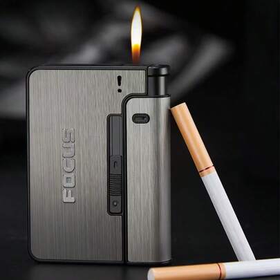 1pc Multi-Color High-End Stylish Cigarette Case, Holds Up To 14 Cigarettes, Creative Gift For Men & Women, Cigarette Case Only (Lighter Not Included), Cigarette Holder Case