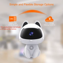 1pc Cute White Smart Cat-Shaped Home Security Camera, Wireless IP Camera For Remote Monitoring Via Smartphone, Dual-Way Audio, HD Cam For Pets & Elders, Night Vision, Multi-User Sharing