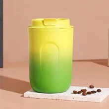 1pc Mini Stainless Steel Insulated Coffee Cup, Fashionable Gift Mug, Compact & Portable, Comfortable Grip, One-Click Open/Close, Essential For Street, Office, Coffee, Tea - Multicolor - View 8