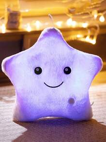1 pièce Coussin en peluche Pentagramme lumineux, peluches étoilées lumineuses, jouets en peluche lumineux mignons, poupées en peluche douces, faveurs de fête, décoration de fête, faveurs pour les vacances, décoration de la maison, un bon choix (sans pile), décoration de chambre, chambre d'enfant, Squishmallow, jouets lumineux, peluches, peluches mignonnes, peluche violette, coussin pour enfants