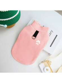 1 pezzo Pile iper-fibra, smanicato casual minimalista, spesso e caldo per gatti e cani in autunno/inverno (multicolore)