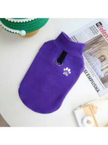 1 pezzo Pile iper-fibra, smanicato casual minimalista, spesso e caldo per gatti e cani in autunno/inverno (multicolore)