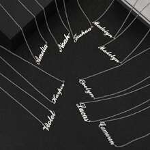 个性化名字项链镀 18K 金，适合日常节日聚会，是送给朋友和父母的最佳礼物 - 彩色 - 查看 5