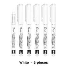 Weiße/schwarze Acryl-Pinselstift-Marker, gerade Flüssigspitze Soft-Tip Malset zum Zeichnen von Graffiti und Manga