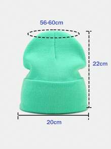 Customized Unisex Knitted Hat, Can Print Puff Pattern, Text, Name Or Logo. This Knitted Hat Features A Rolled Edge Design, Suitable For Daily Wear, Also Can Be Given As A Gift To Family And Friends. - A - View 4