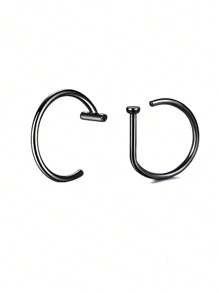 1 pieza/2 piezas Aro de nariz falso Joyería de piercing de imitación 8 mm Aro de nariz falso para anillo de labio falso, septo y nariz Nuevo conjunto de anillo de labios sin necesidad de perforación