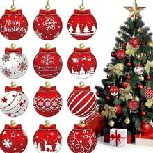 12pcs Creative Wooden Single-Sided Hanging Decorations, Home Decor, Party Supplies - Multicolor - View 2