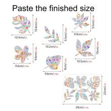 多套彩色棱镜静电玻璃贴纸、彩虹鸟防撞窗贴、捕光器、花朵、蝴蝶、蜻蜓、叶形彩虹窗贴、节日装饰玻璃贴纸、新款闪闪发光的云朵图案窗贴、节日礼物、节日装饰、贴纸、墙贴、家居装饰乙烯基贴花、春季装饰品让您的家焕然一新、拉玛装饰贴纸礼物生日毕业 - 彩色 - 查看 14