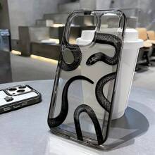 1 件黑色金属按钮黑色蛇皮软保险杠手机壳兼容 15/16 Pro Max，兼容 13/12/11，全身保护防水防震防摔防刮 - 彩色 - 查看 1