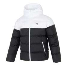 Puma Men's Down Jacket Hooded Warm Casual Top Sportswear Contrast Color Jacket 629273-01