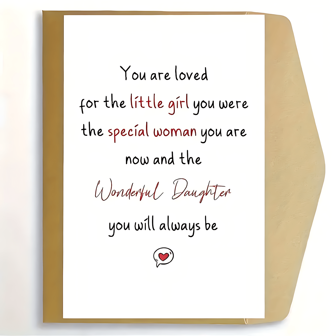 1 Pc Funny Daughter Birthday Card, Happy Birthday Daughter Card, Special Daughter Card, You Will Always Be A Wonderful Daughter, Envelope, Small Business Items, Thank You Cards, Birthday Gifts, Cards, Unusual Items, Gift Cards
