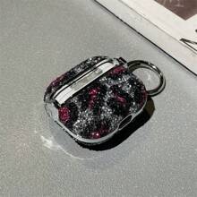 Leopard Pattern Rhinestone Decor Case Compatible With Airpods Pro, Apple Wireless Bluetooth Earphone Covers Compatible With Airpods 1/2/3/4/5, Fashionable Design - Nhiều màu - Xem 4