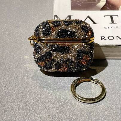 Leopard Print Rhinestone Compatible With AirPods Pro, Luxury Wireless Bluetooth Earphone Case For AirPods Pro 1/2/3/4/5