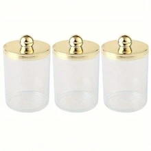 Hộp đựng tăm bông vệ sinh 1/2/3/4 chiếc, lọ đựng tăm bông trong suốt 10 oz, hộp đựng đồ trang điểm, hộp đựng đồ dùng phòng tắm. - Nhiều màu - Xem 8