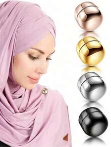1pc Magnetic Hijab Pins, Invisible Magnetic Brooch For Muslim Women Scarves