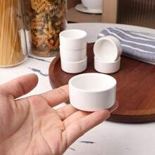 Juego de 6 platos pequeños de salsas, cuencos de cerámica para salsas y alimentos, plato para salsa de 1 oz, plato para salsas y quesos, plato creativo para ketchup, salsa de soja, barbacoa, sushi - Multicolor - Ver 5