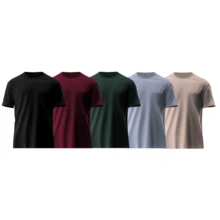 Playeras Cuello Redondo Manga Corta Paquete 5 piezas Alta Calidad - Multicolor - Ver 7