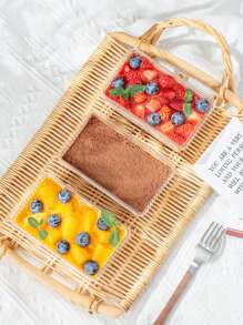 12/20pcs Disposable Tiramisu & Mousse Cake Boxes - Rectangular Plastic Dessert Containers With Flip Lids For Bakery Takeout - Transparent - View 1