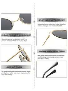 Classic Retro Hip Hop Circular Polarized Glasses, Men's Metal Fashion Glasses Casual Fashion Glasses Accessories, Suitable For Vacation Travel, Driving, Fishing, Beach Party, Music Festival, Costume Play Decorative Props, Ideal For Own Use Or Gift. For Summer Beach Vacation,Outdoor,Travel