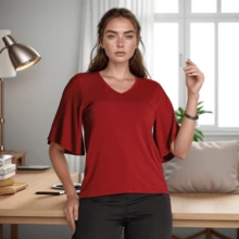 Kit 3 Blouse Comfort Day To Day Work Modest Fashion Light And Fresh Knit - Xem 5