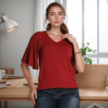 Kit 3 Blouse Comfort Day To Day Work Modest Fashion Light And Fresh Knit - Xem 6