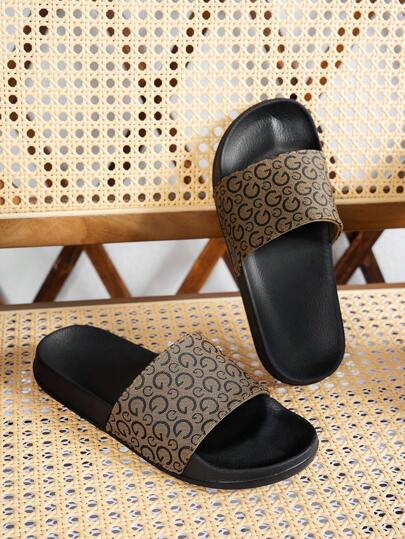 EVA Slippers Unisex Summer Outdoor Non-Slip & Odor-Resistant Soft Sole Fashion Letter Casual Slippers, Lightweight & Breathable