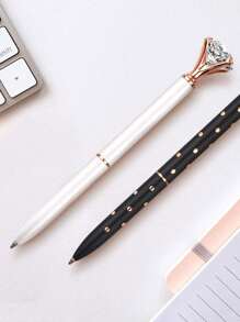 6支装钻石笔，带大水晶，漂亮闪光圆珠笔，适合女士和女孩的礼物 - 彩色 - 查看 5