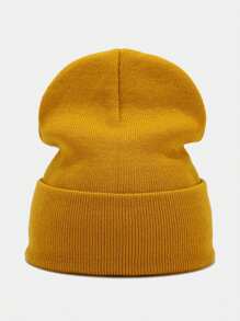 Customized Unisex Knitted Hat, Can Print Puff Pattern, Text, Name Or Logo. This Knitted Hat Features A Rolled Edge Design, Suitable For Daily Wear, Also Can Be Given As A Gift To Family And Friends. - A - View 23