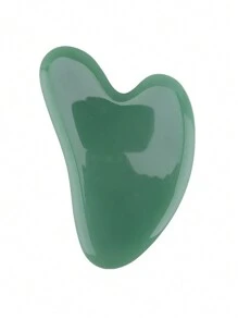 2 Pezzi Rullo di giada e raschietto Gua Sha per massaggio facciale, occhi, collo e corpo, per levigare linee sottili e rughe, giada naturale con colori leggermente diversi