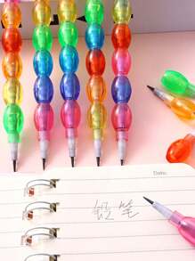 4 Bút chì Sugar Gourd không cắt + 2 cục tẩy có thể cắt Bút chì nhiều đoạn, Bút chì thay thế bảy đoạn, Sugar Gourd đính hạt, Nối, Bút chì không cắt, Đồ chơi vui nhộn, Bút chì vẽ Thiết kế hoạt hình Tẩy, Tẩy bút chì để vẽ hoặc viết, Công cụ sửa lỗi sáng tạo cho học sinh Văn phòng trường học - Nhiều màu - Xem 5