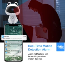 1pc Cute White Smart Cat-Shaped Home Security Camera, Wireless IP Camera For Remote Monitoring Via Smartphone, Dual-Way Audio, HD Cam For Pets & Elders, Night Vision, Multi-User Sharing