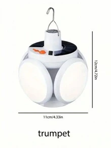 1 đèn lồng LED năng lượng mặt trời có sạc USB và màn hình hiển thị nguồn, thiết kế nhiều đèn có thể gập lại, móc treo tiện lợi, thích hợp cho các cuộc phiêu lưu ngoài trời và trường hợp khẩn cấp, diện tích chiếu sáng lên đến 60 mét vuông - Nhiều màu - Xem 15