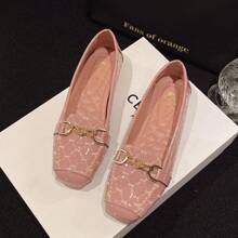 Women's Plus Size Fashion Korea Style Flat Bottom Soft Loafers - Pink - View 2