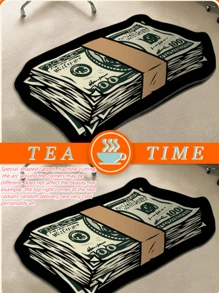 1pc New Arrival 3D Creative Funny Dollar Bill Doormat, Decorative Carpet For Living Room, Bedroom, Entryway, Multiple Patterns, Washable - Multicolor - View 10