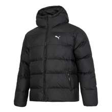 Puma Chaqueta con capucha cálida y gruesa estilo novio para hombres 684120-01 - Negro - Ver 1