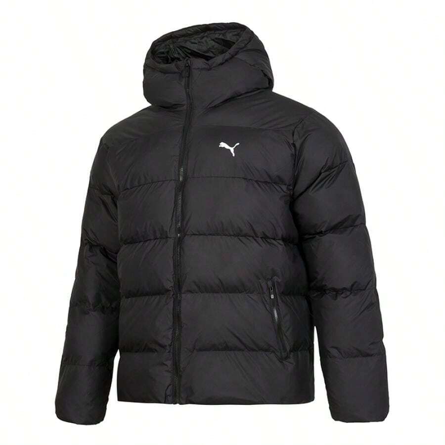 Puma Chaqueta con capucha cálida y gruesa estilo novio para hombres 684120-01 - Negro - Ver 1