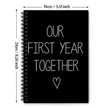 1 PC Our First Year Together Notebook, Spiral Journal Notebook For Friendship, To-Do List Notepad, Christmas Gifts For Wife/Husband, Anniversary Valentine's Day Gifts, Idea For Office & Home Use, 5.5x8.3 Inches Size