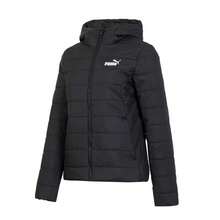 Puma Women's Hooded Padded Coat, Warm Padded Coat 672279-01 - Black - View 1